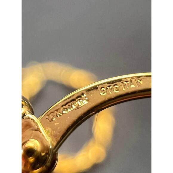 18k gold vermeil over sterling silver twisted hoop earrings - Picture 10 of 11